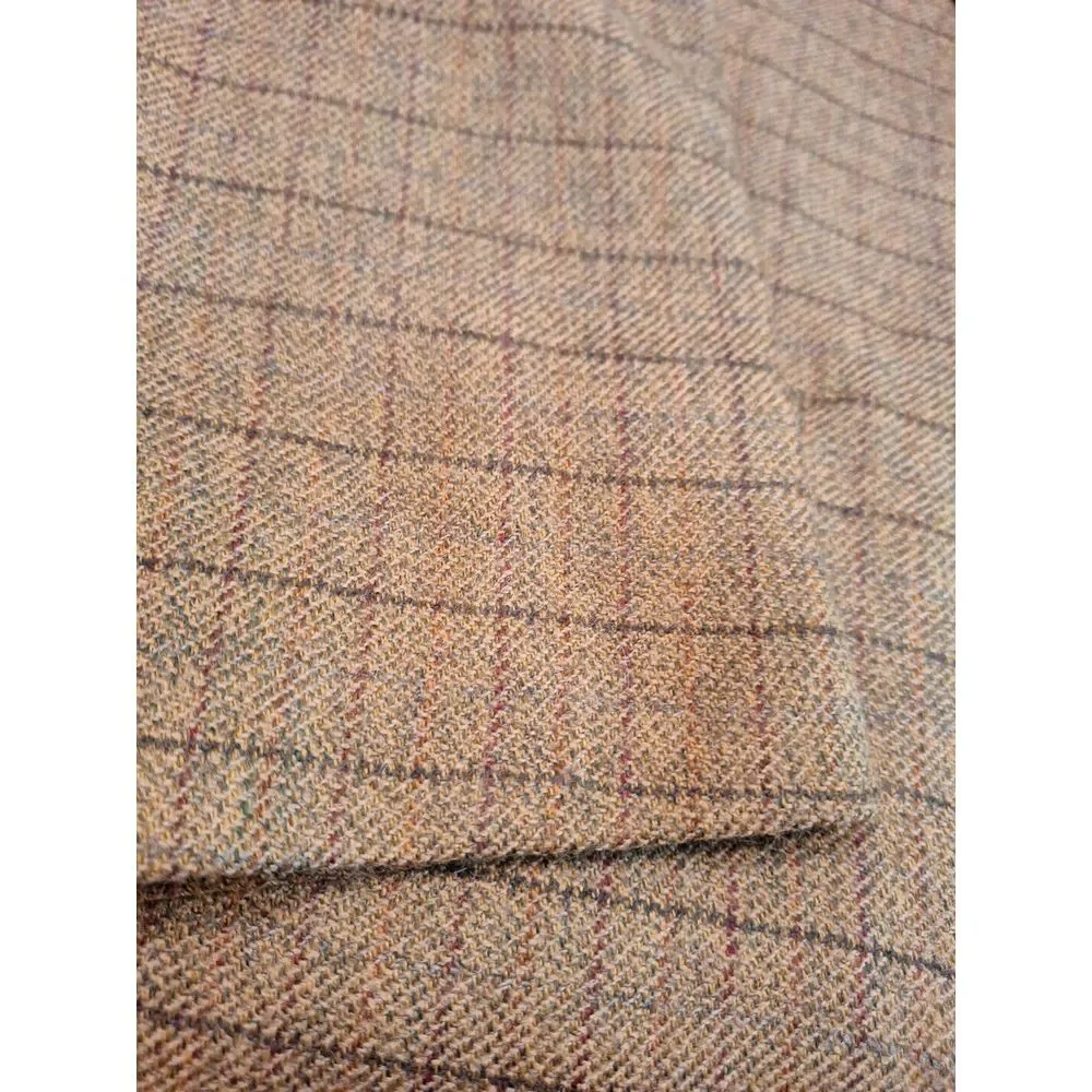 Custom Made Wool Tweed Blazer Bates‎ & Thigpen 2 Button 44R